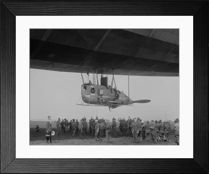 Framed Print : R-34 Pilot House landing at Mineola, Long Island, July 6, 1919