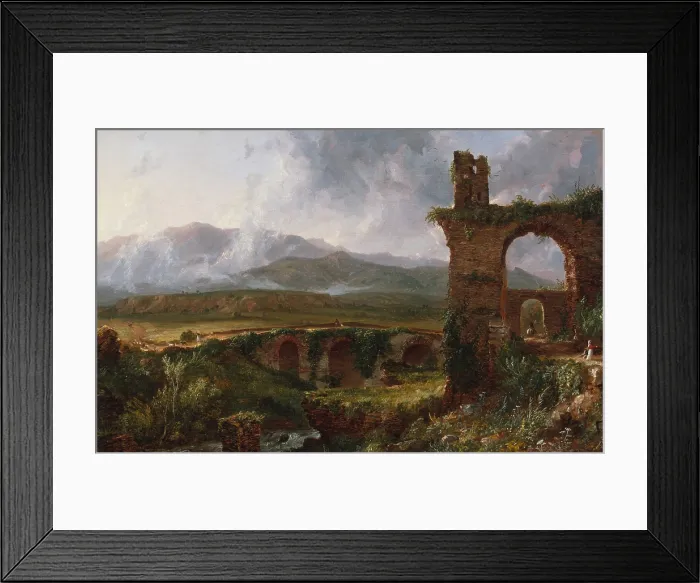 Framed Print : A VIEW NEAR TIVOLI, by Thomas Cole, 1832, Anglo-American painting, oil on canvas