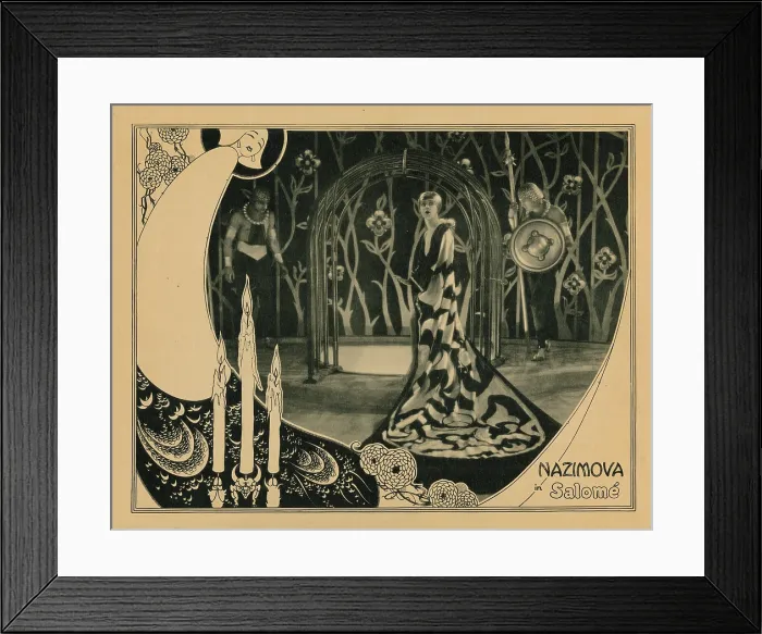 Framed Print : SALOME, lobbycard, Alla Nazimova, costumes and art direction by Natasha Rambova, 1922 Framed Print : SALOME, lobbycard, Alla Nazimova, costumes and art direction by Natasha Rambova, 1922