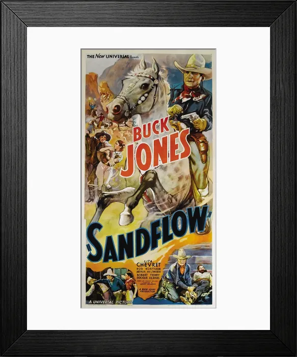 Framed Print : SANDFLOW, top right: Buck Jones, 1937