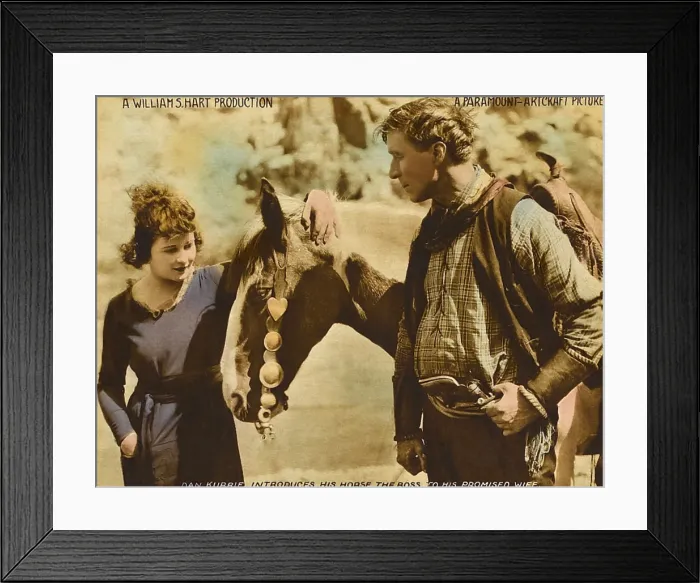 Framed Print : SAND!, l-r: Mary Thurman, William S. Hart on lobbycard, 1920 Framed Print : SAND!, l-r: Mary Thurman, William S. Hart on lobbycard, 1920
