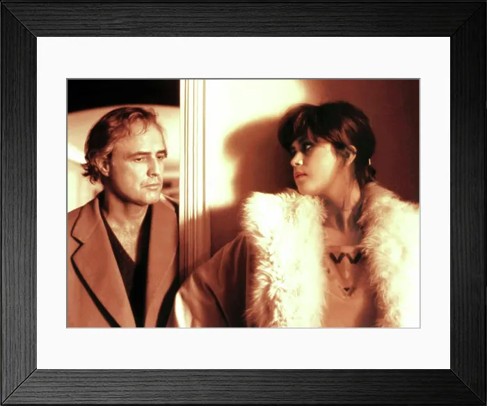 Framed Print : LAST TANGO IN PARIS, from left: Marlon Brando, Maria Schneider, 1972
