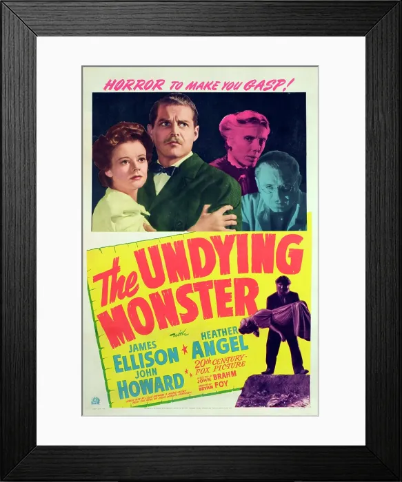 Framed Print : THE UNDYING MONSTER, Heather Angel, James Ellison, Eily Malyon, Bramwell Fletcher, 1942. TM & Copyright 20th Century Fox Film Corp. / courtesy Everett Collection