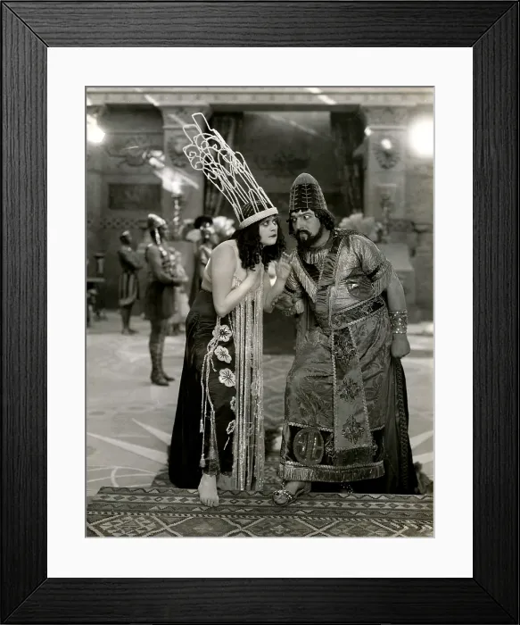 Framed Print : SALOME, from left, Theda Bara, G. Raymond Nye, 1918
