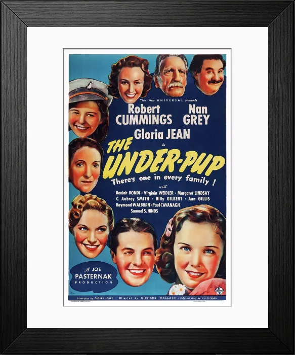 Framed Print : THE UNDER-PUP, US poster art, counter-clockwise from top right: Billy Gilbert, C