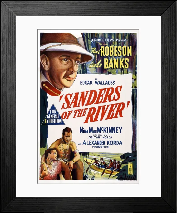 Framed Print : SANDERS OF THE RIVER, top: Leslie Banks; bottom from left: Nina Mae McKinney, Paul Robeson, 1935