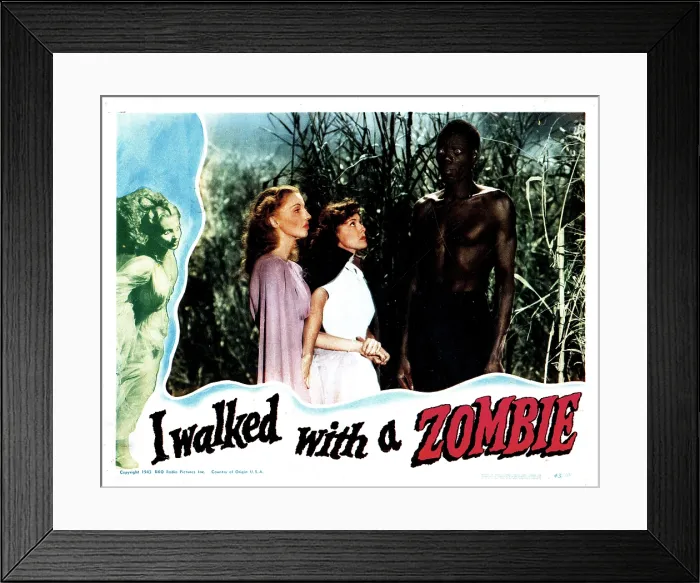 Framed Print : I WALKED WITH A ZOMBIE, from left, Christine Gordon, Frances Dee, Darby Jones, 1943