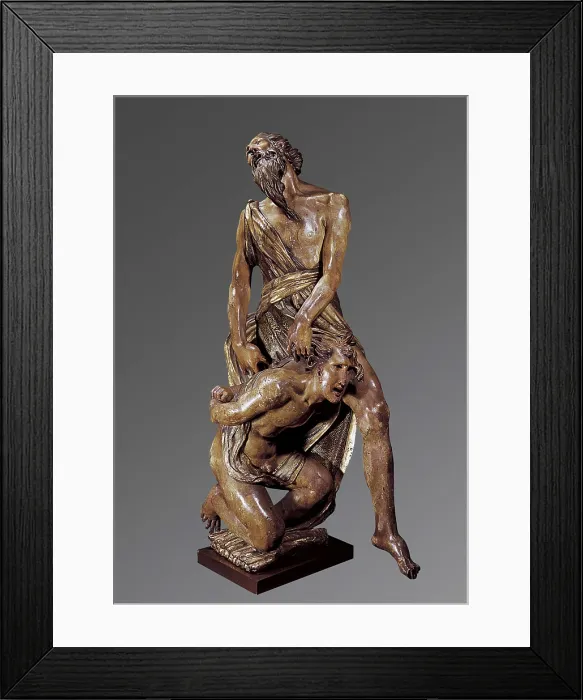 Framed Print : BERRUGUETE, Alonso (1480-1561). Binding of Isaac. 1526. Renaissance art. Sculpture on wood. SPAIN. Valladolid. National Museum of Sculpture