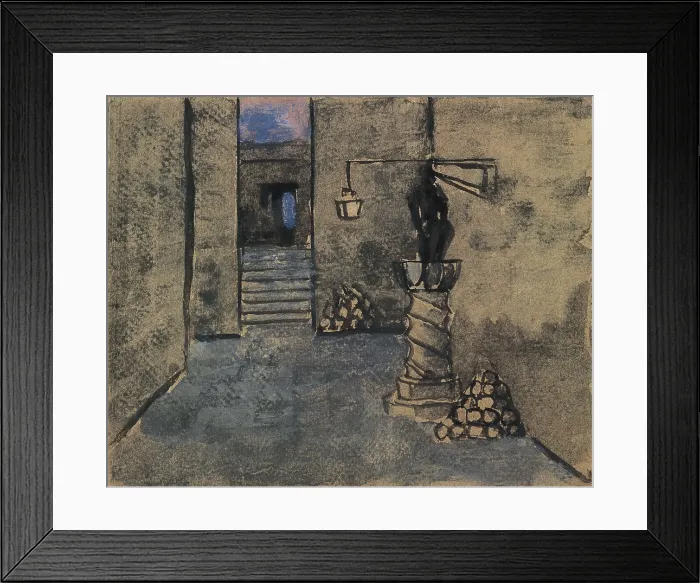 Framed Print : ARAPOV, Anatoly Afanasyevich (1876-1949). Theatre ser for the work 'Rose and Cross'. 1st half 20th c
