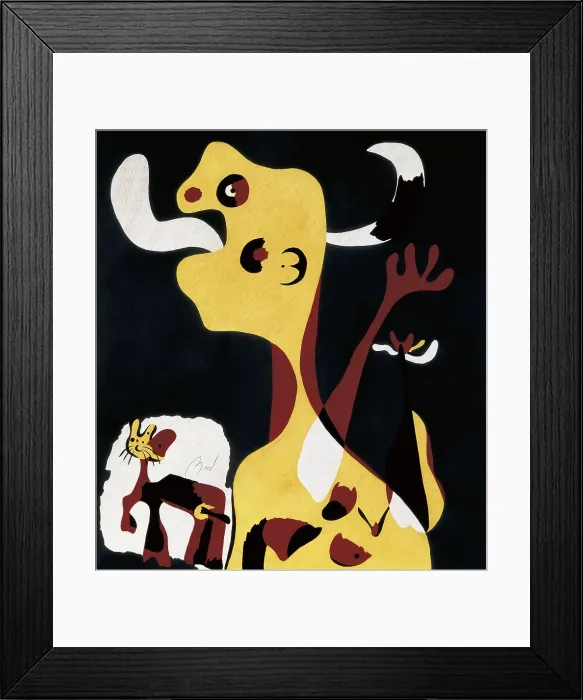 Framed Print : MIRO, Joan (1893-1983). Pochoir. 1936. Engraving. Private Collection. AISA / Everett Collection - Image has fine art copyright