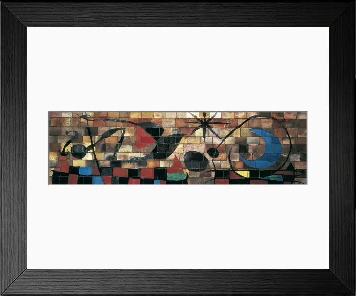 Framed Print : MIRO, Joan (1893-1983). The Wall of the Moon. 1955-1958. FRANCE. Paris. UNESCO Building. Ceramics. AISA / Everett Collection - Image has fine art copyright