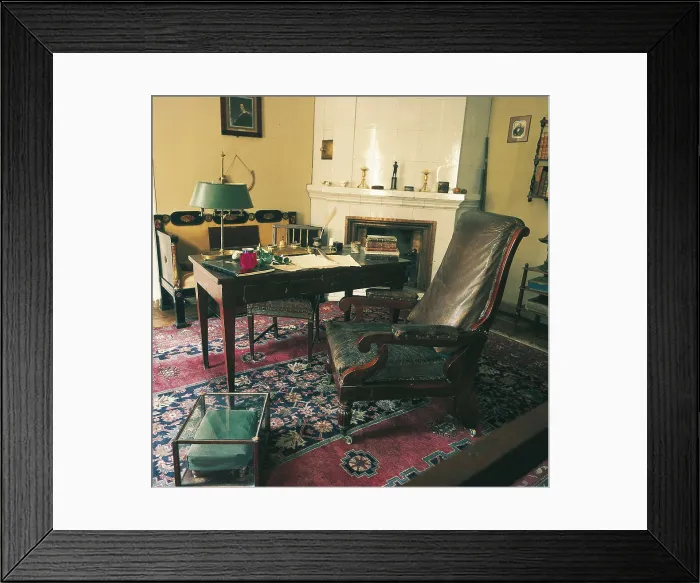 Framed Print : PUSHKIN, Aleksandr Sergeyevich (1799-1837). Pushkin's study. RUSSIA. Saint Petersburg. Alexander Pushkin House Museum. AISA / Everett Collection**US SALES ONLY**