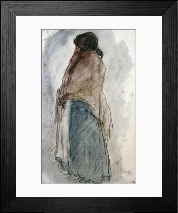 Framed Print : NONELL i MONTURIOL, Isidre (1873-1911). Postmodern art. Watercolour. SPAIN. Barcelona. National Art Museum of Catalonia. AISA / Everett Collection**US SALES ONLY**