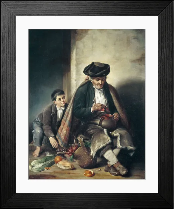 Framed Print : Man and boy. end 19th c. Andalusian anonymous. Oil on canvas. SPAIN. Valencia. San Pio V Fine Arts Museum. AISA / Everett Collection**US SALES ONLY** Framed Print : Man and boy. end 19th c. Andalusian anonymous. Oil on canvas. SPAIN. Valencia. San Pio V Fine Arts Museum. AISA / Everett Collection**US SALES ONLY**