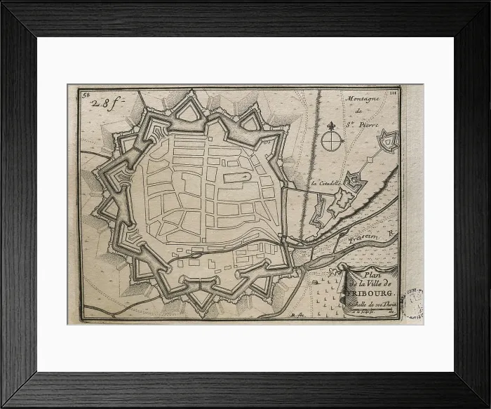 Framed Print : Map of Freiburg im Breisgau (17th c.). Engraving. AISA / Everett Collection**US SALES ONLY** Framed Print : Map of Freiburg im Breisgau (17th c.). Engraving. AISA / Everett Collection**US SALES ONLY**
