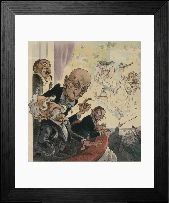 Framed Print : John D. Rockefeller, Sr. & Jr. Henry Huttleston Rogers, and Jonathan Ogden Armour at the theater