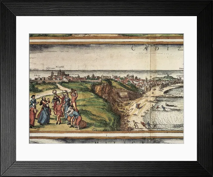 Framed Print : AISA / Everett Collection HOGENBERG, Franz (1535-1590). Civitatis Orbis Terrarum. 1572-1617. Cadiz (1572). Detail of the dance Framed Print : AISA / Everett Collection HOGENBERG, Franz (1535-1590). Civitatis Orbis Terrarum. 1572-1617. Cadiz (1572). Detail of the dance