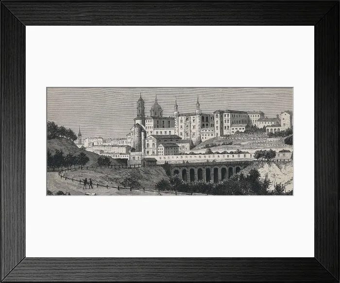 Framed Print : Urbino in 1883. Engraving. AISA / Everett Collection**US SALES ONLY**