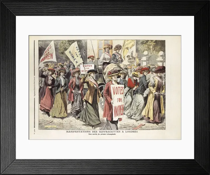 Framed Print : Reino Unido (20th c.). Suffragette demonstration in London. Engraving. FRANCE. Paris. National Library. AISA / Everett Collection**US SALES ONLY** Framed Print : Reino Unido (20th c.). Suffragette demonstration in London. Engraving. FRANCE. Paris. National Library. AISA / Everett Collection**US SALES ONLY**