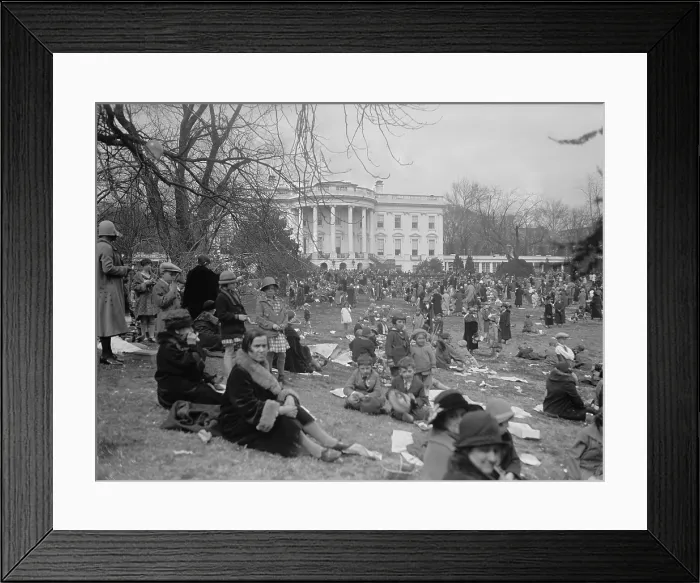 Framed Print : Crowd of women and children at the Easter Egg Roll at White House, Washington, D.C. April 5, 1926. (BSLOC_2015_16_26) Framed Print : Crowd of women and children at the Easter Egg Roll at White House, Washington, D.C. April 5, 1926. (BSLOC_2015_16_26)