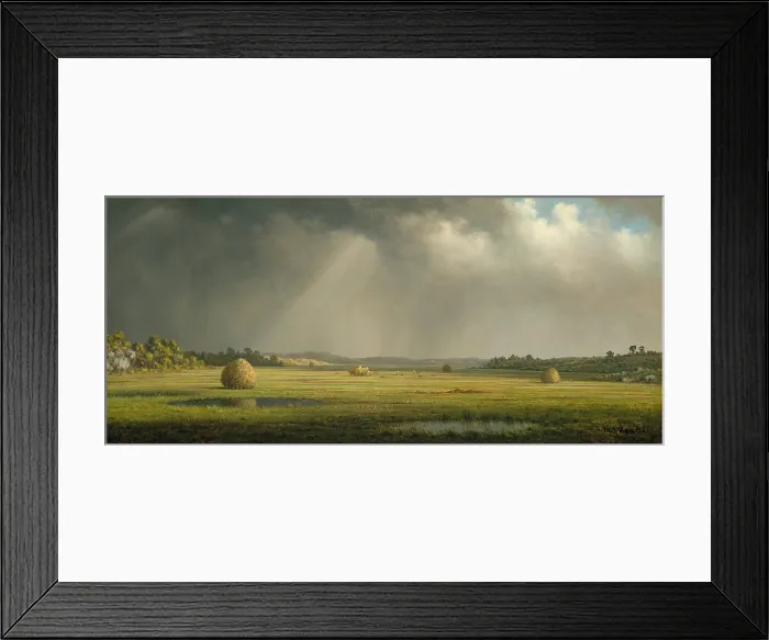 Framed Print : NEWBURYPORT MEADOWS, by Martin Johnson Heade, 1876-81, American painting, oil on canvas Framed Print : NEWBURYPORT MEADOWS, by Martin Johnson Heade, 1876-81, American painting, oil on canvas