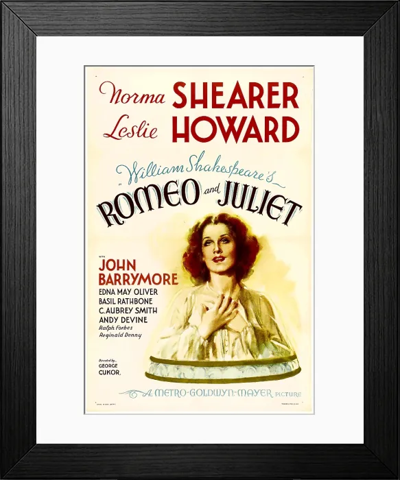 Framed Print : ROMEO AND JULIET, Norma Shearer, 1936