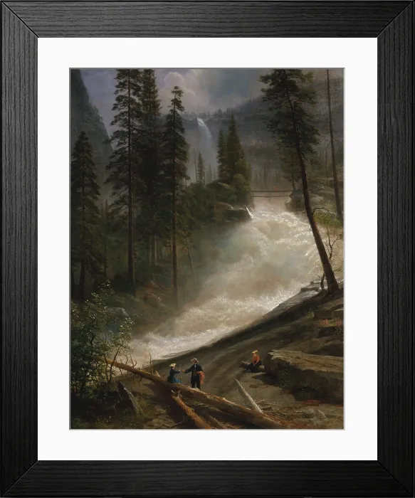 Framed Print : NEVADA FALLS YOSEMITE, by Albert Bierstadt, 1872-73, American painting, oil on canvas