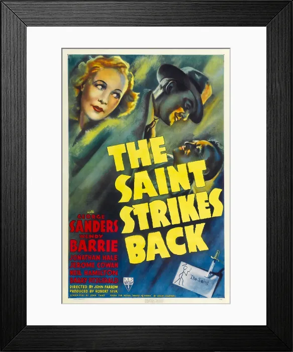 Framed Print : THE SAINT STRIKES BACK, top from left: Wendy Barrie, George Sanders, 1939 Framed Print : THE SAINT STRIKES BACK, top from left: Wendy Barrie, George Sanders, 1939