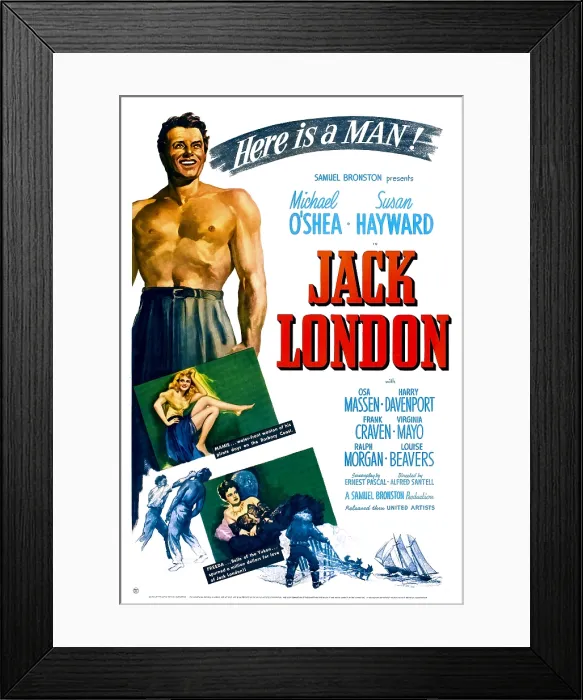 Framed Print : JACK LONDON, US poster, from top: Michael O'Shea, Virginia Mayo, Osa Massen, 1943 Framed Print : JACK LONDON, US poster, from top: Michael O'Shea, Virginia Mayo, Osa Massen, 1943