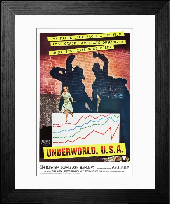Framed Print : UNDERWORLD U.S.A. US poster, 1961