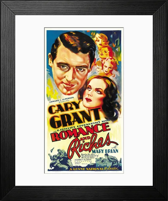 Framed Print : ROMANCE AND RICHES, (aka THE AMAZING QUEST OF ERNEST BLISS), from left: Cary Grant, Mary Brian, 1936