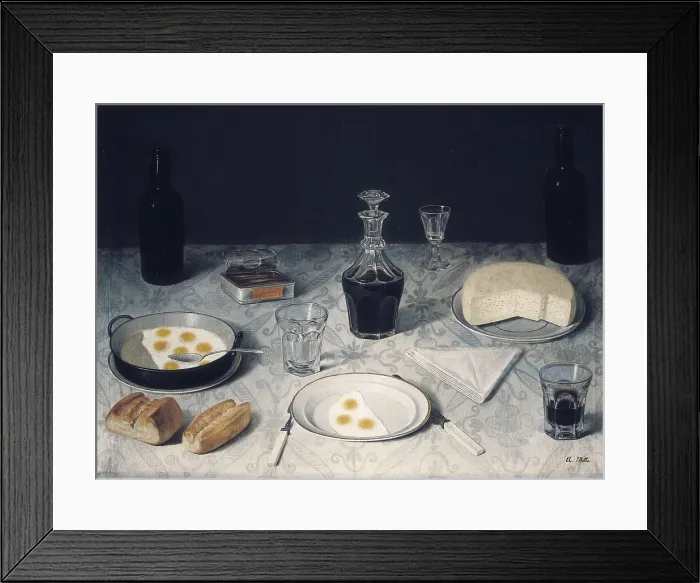 Framed Print : MOTA, Aghostino Jose da (1821-1878). Still Life with Eggs, Bread, Cheese and Wine. Oil on canvas. BRAZIL. Petrpolis. Imperial Museum. AISA / Everett Collection**US SALES ONLY** Framed Print : MOTA, Aghostino Jose da (1821-1878). Still Life with Eggs, Bread, Cheese and Wine. Oil on canvas. BRAZIL. Petrpolis. Imperial Museum. AISA / Everett Collection**US SALES ONLY**