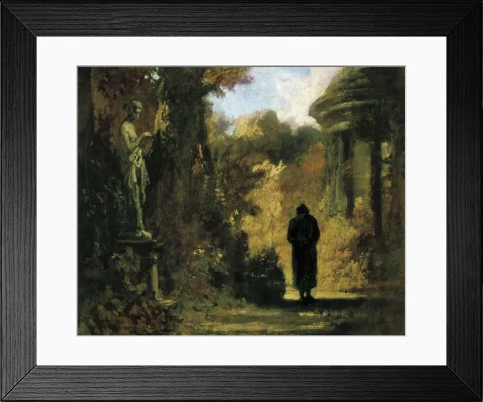 Framed Print : SPITZWEG, Carl (1808-1885). The Philosopher in the Park. 1851. Romanticism. Oil on canvas. GERMANY. Wuppertal. Das Von der Heydt-Museum. AISA / Everett Collection**US SALES ONLY**