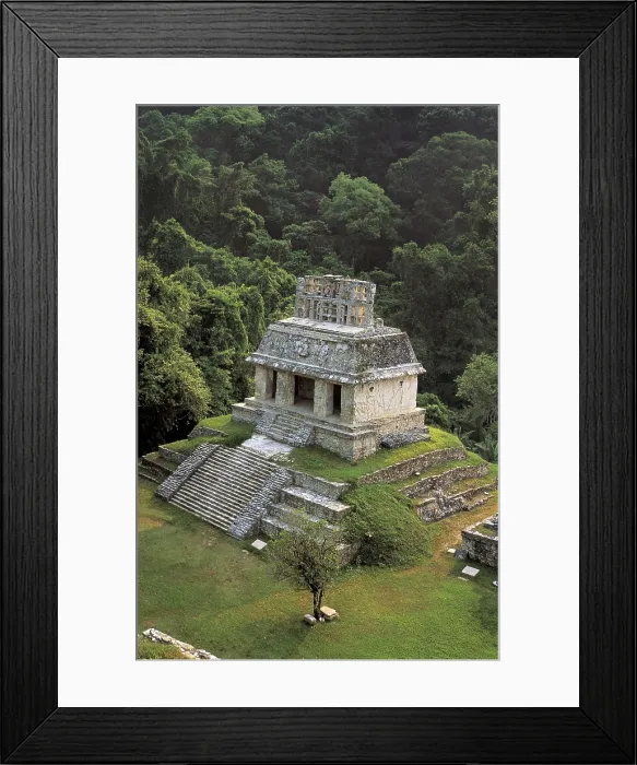 Framed Print : Sun Temple. 7th-8th c. MEXICO. CHIAPAS. Palenque. Late classic period. Maya art. AISA / Everett Collection**US SALES ONLY**