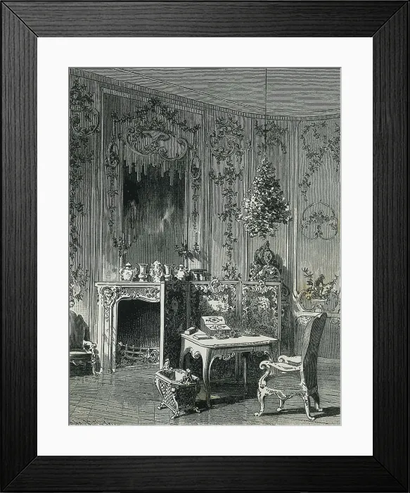 Framed Print : Voltaire's room at Sans Souci Palace in Potsdam. Engraving. AISA / Everett Collection**US SALES ONLY**