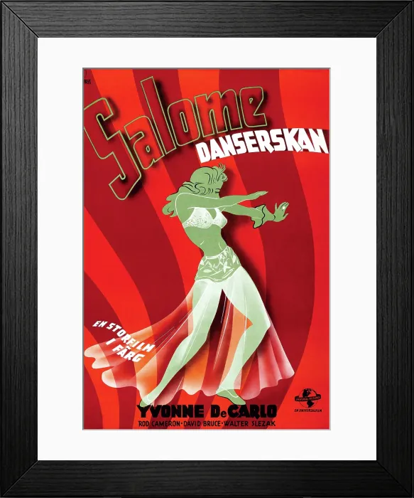 Framed Print : SALOME WHERE SHE DANCED (aka SALOME DANSERSKAN), (Swedish poster art), 1945 Framed Print : SALOME WHERE SHE DANCED (aka SALOME DANSERSKAN), (Swedish poster art), 1945
