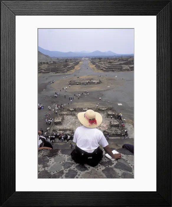 Framed Print : MEXICO. STATE OF MEXICO. Teotihuacn. The Road of the Dead seen from the Pyramid of the Moon (4th c.). AISA / Everett Collection**US SALES ONLY**