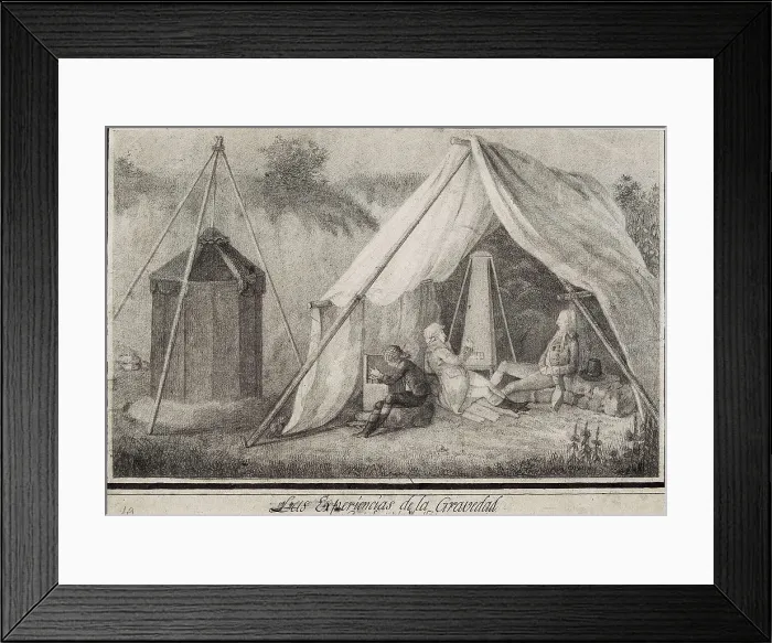Framed Print : Malaspina Expedition (1789-1794). Falklnad Island. The expedition in Puerto Egmont. Drawing by Juan Ravenet. SPAIN. Madrid. Navy Museum. AISA / Everett Collection**US SALES ONLY**