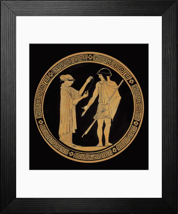 Framed Print : Gallant conversation. 5th c. BC. Red-figure ceramic. Classical Greek art. Ceramics. ITALY. Rome. Capitoline Museums. AISA / Everett Collection**US SALES ONLY** Framed Print : Gallant conversation. 5th c. BC. Red-figure ceramic. Classical Greek art. Ceramics. ITALY. Rome. Capitoline Museums. AISA / Everett Collection**US SALES ONLY**