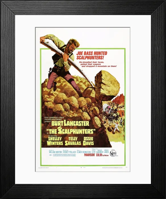 Framed Print : THE SCALPHUNTERS, US poster, Burt Lancaster, 1968