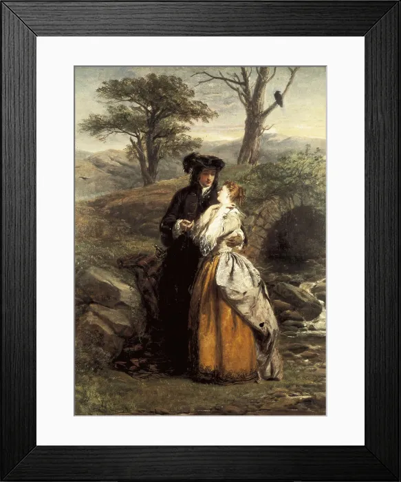 Framed Print : FRITH, William Powell (1819-1909). The Bride of Lammermoor. 1878. Pictorial work based on the homonymous work by Sir Walter Scott, written in 1819. Detail. Oil on canvas