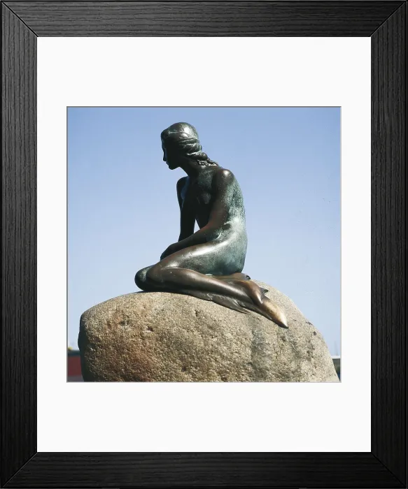 Framed Print : ERIKSEN, Edvard (1876-1959). The Little Mermaid. 1913. DENMARK. Copenhagen. Naturalism. Sculpture on bronze. AISA / Everett Collection - Image may have fine art copyright