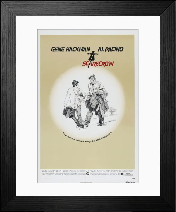 Framed Print : SCARECROW, l-r: Al Pacino, Gene Hackman on poster art, 1973 Framed Print : SCARECROW, l-r: Al Pacino, Gene Hackman on poster art, 1973
