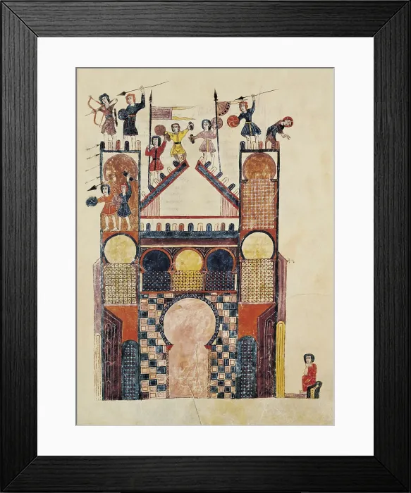 Framed Print : AISA / Everett Collection Beatus of Girona. 976. Sheet 6, depiction of Saint John the Evangelist