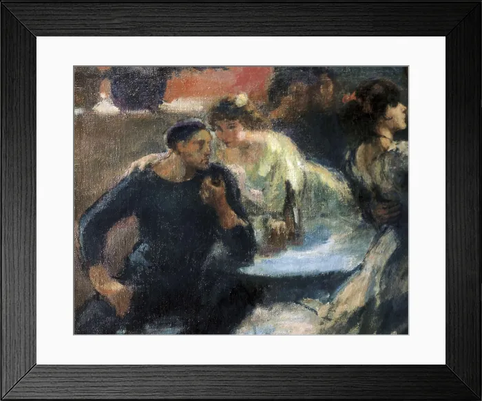 Framed Print : CANALS i LLAMBI, Ricard (1876-1931). The Bar. 1910. Detail. Oil on canvas. Private Collection. AISA / Everett Collection**US SALES ONLY**