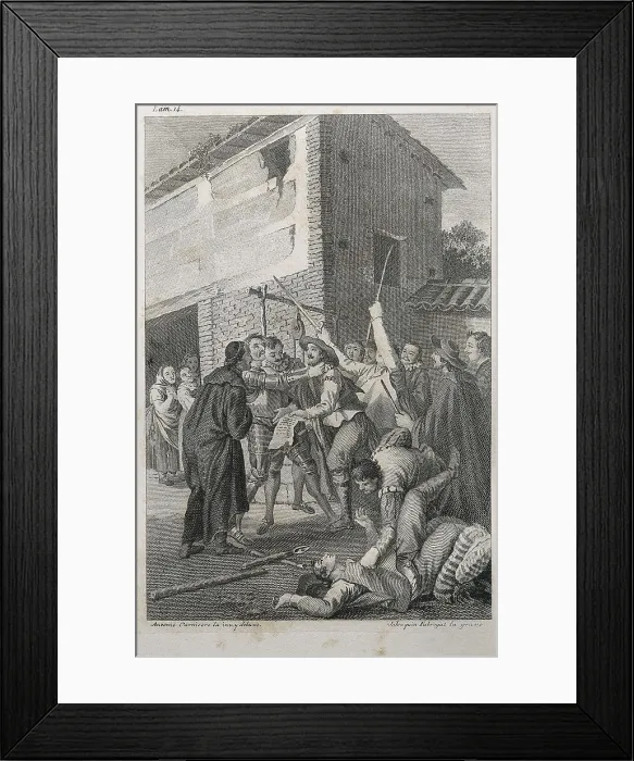 Framed Print : AISA / Everett Collection FABREGAT, Jos Joaqun (1748-1844); CARNICERO, Antonio (1748-1814). Wherein is related the pleasant story of the muleteer. 1780 Framed Print : AISA / Everett Collection FABREGAT, Jos Joaqun (1748-1844); CARNICERO, Antonio (1748-1814). Wherein is related the pleasant story of the muleteer. 1780
