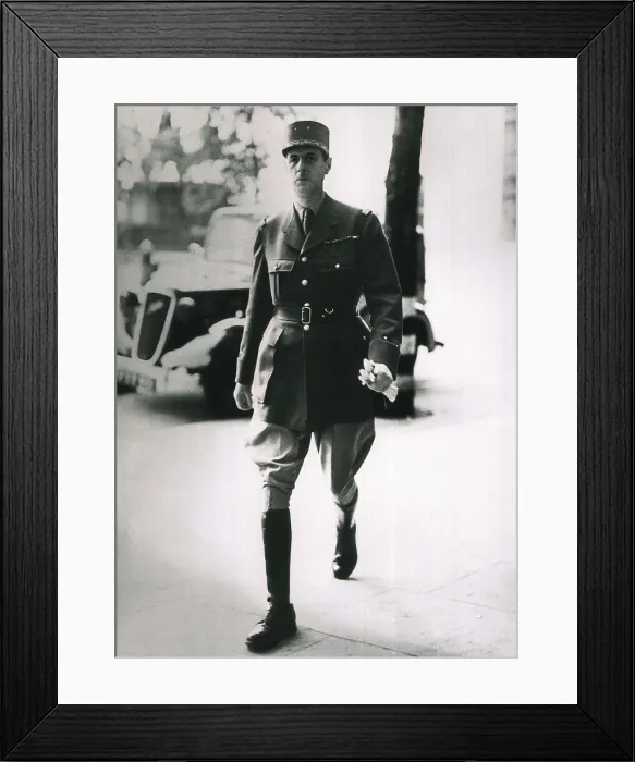 Framed Print : GAULLE, Charles de (1890-1970). General Charles De Gaulle in London (1940). AISA / Everett Collection**US SALES ONLY**