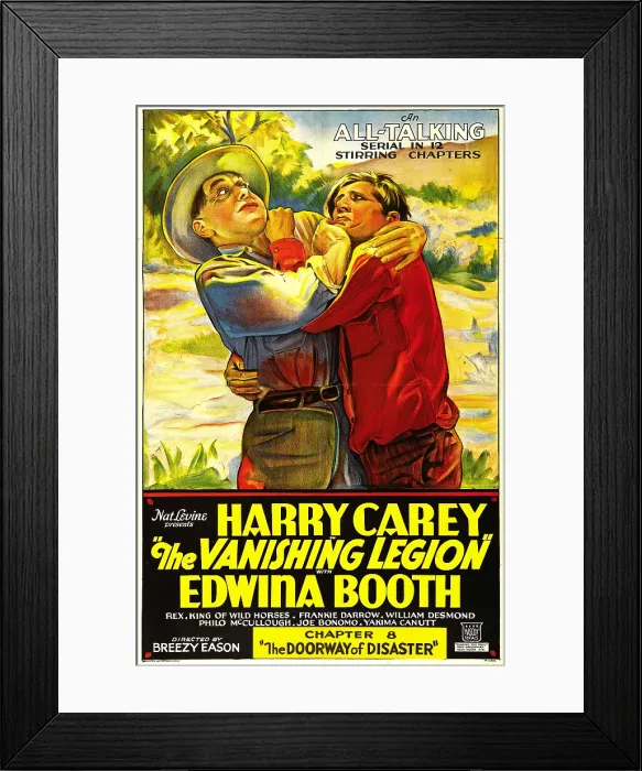 Framed Print : VANISHING LEGION, right: Harry Carey in Chapter 8: The Doorway of Disaster, 1931