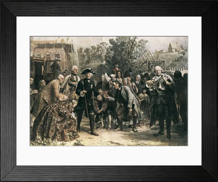 Framed Print : FREDERICK II 'the Geat' (1712-1786). The king travelling, after a painting by Adolf von Menzel. Painting. AISA / Everett Collection**US SALES ONLY** Framed Print : FREDERICK II 'the Geat' (1712-1786). The king travelling, after a painting by Adolf von Menzel. Painting. AISA / Everett Collection**US SALES ONLY**