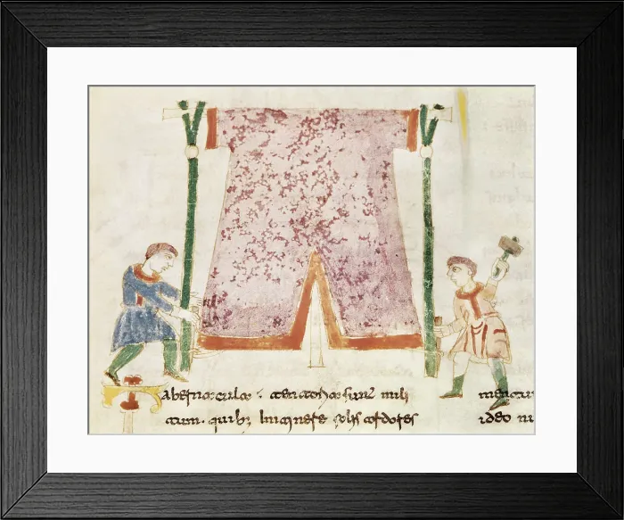 Framed Print : RABANUS, Maurus (c. 780 - 856). De Universo (s. IX). Tailoring. Romanesque edition from the Carolingian original manuscipt. Romanesque art. Miniature Painting. ITALY. Cassino Framed Print : RABANUS, Maurus (c. 780 - 856). De Universo (s. IX). Tailoring. Romanesque edition from the Carolingian original manuscipt. Romanesque art. Miniature Painting. ITALY. Cassino
